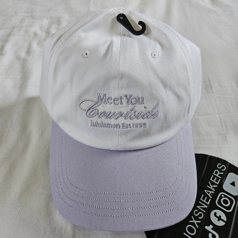 Lululemon Classic Unisex Ball Cap WHT/LFRS White Purple Courtside Size L/XL